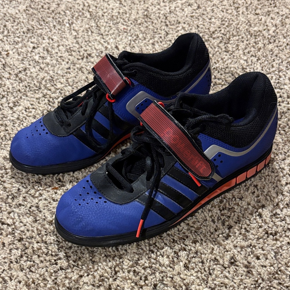 Adidas Powerlift 2.0 B39759 Lace Up Weightlifting Strap Shoes Mens Size 9